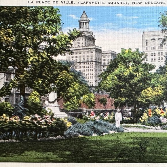 Vintage Louisiana Postcards (Lot of 5): Hotels, Charity Hospital, Lafayette Sq. - Picture 8 of 11